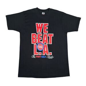 Vintage 1989 Detroit Pistons We Beat LA NBA Finals T Shirt XL USA